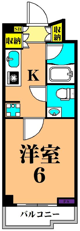 三越ゼームス坂マンション  222号室 間取り