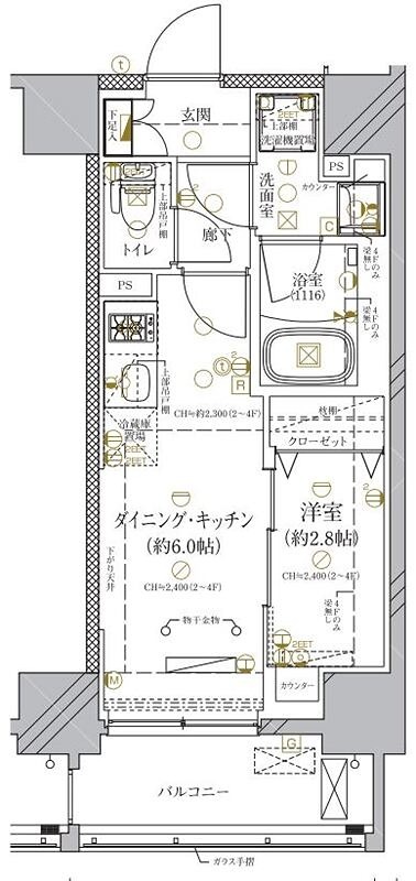 ディアレイシャス平和島 201号室 間取り