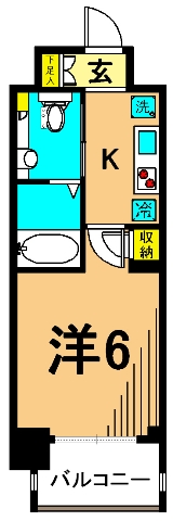 パークキューブ大井町 504号室 間取り