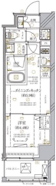 ディアレイシャス平和島 204号室 間取り