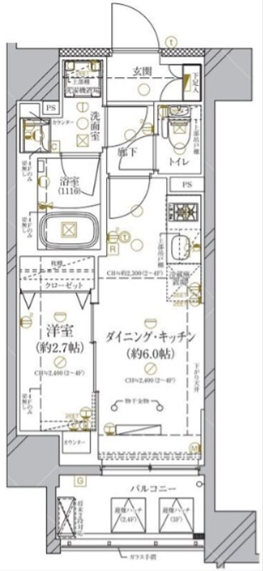 ディアレイシャス平和島 206号室 間取り