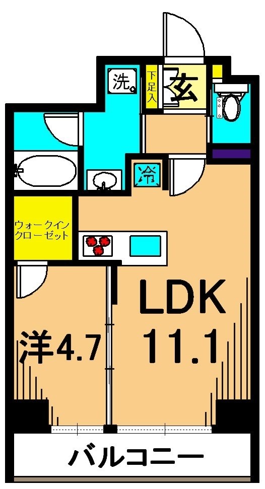 FRENCIA大森山王 303号室 間取り