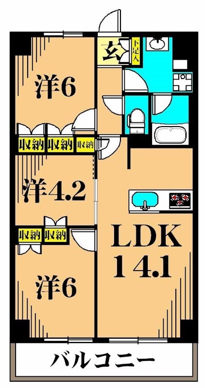 フレンシア洗足池 間取り図