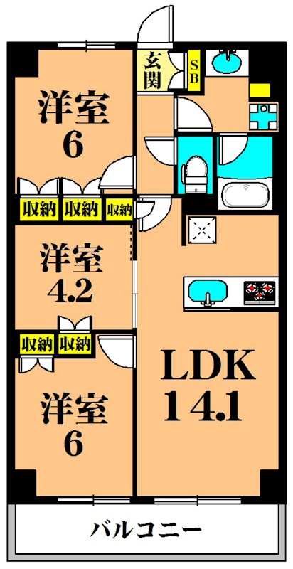 フレンシア洗足池 間取り図