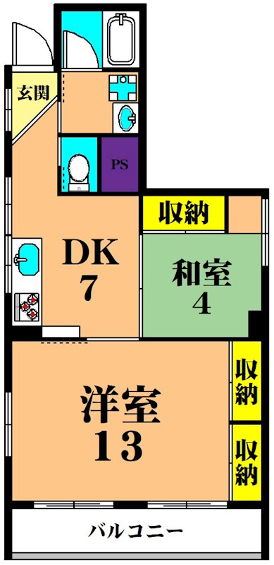 越中屋ビル 501号室 間取り