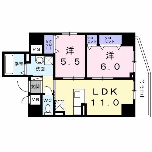プレシャス 202号室 間取り