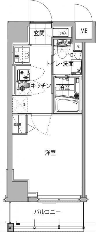 ハーモニーレジデンス品川ウエスト#002 間取り図