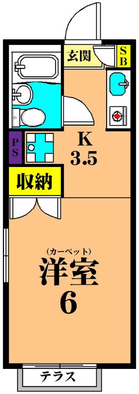 へーベルハイム 102号室 間取り