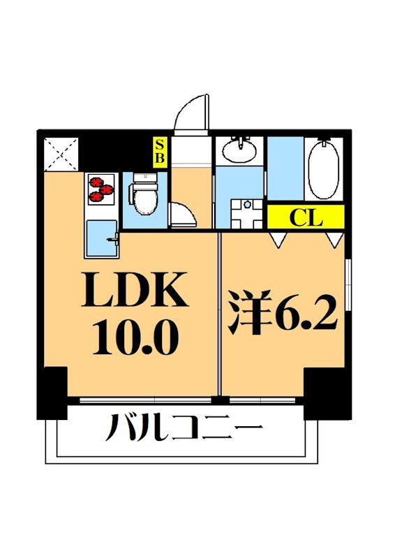 メゾンドアーク南大井  803号室 間取り