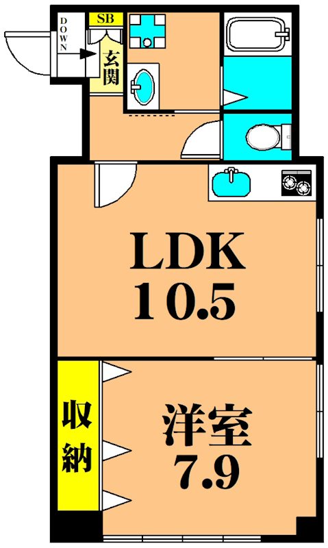 大井山中マンション 100号室 間取り