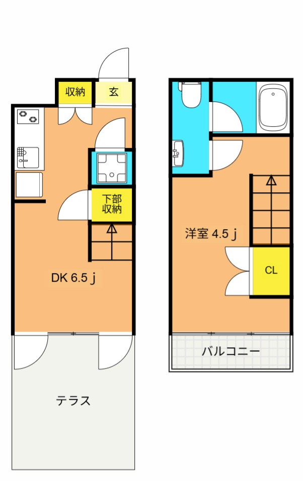 rooms C号室 間取り