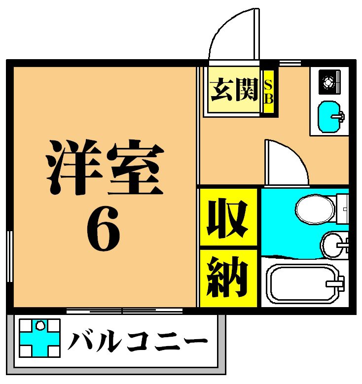 フジコーポ 101号室 間取り