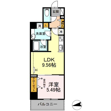 ルミエール品川橋 204号室 間取り
