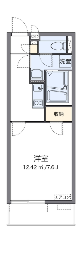 クレイノＴＡＴＥＩＳＨＩ 102号室 間取り