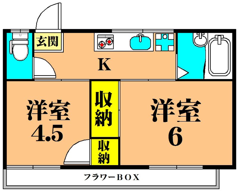 ベルゾーネ御殿山 101号室 間取り