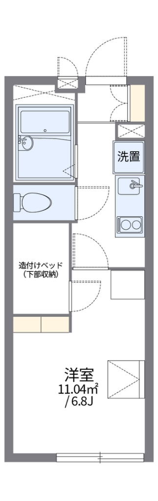 レオパレスたい 204号室 間取り