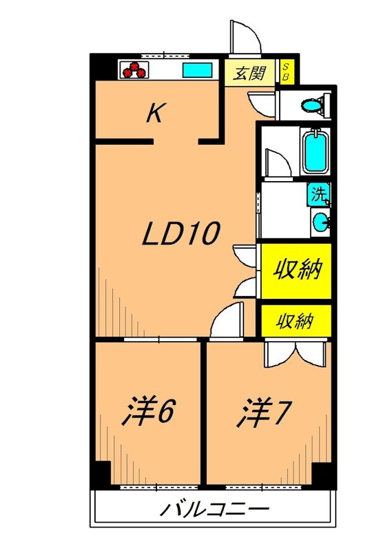 バウハウス武蔵小山 501号室 間取り