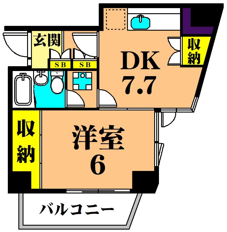 アンサンブル大井  606号室 間取り