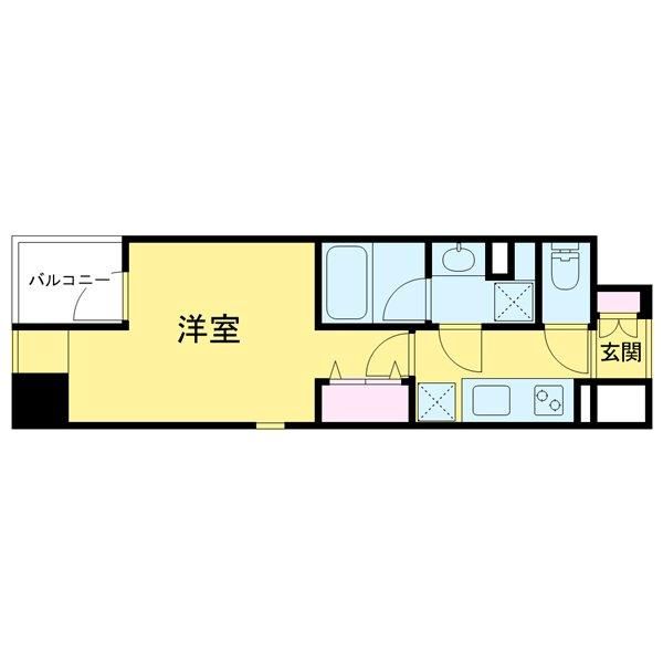 Ｗ－ｇａｔｅｓ　Ｔｏｗｅｒ 401号室 間取り