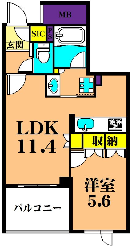 オアージュ大井 間取り図