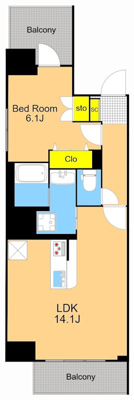 AKUA北品川 間取り図