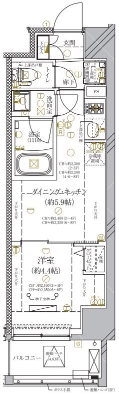 ディアレイシャス平和島 間取り図