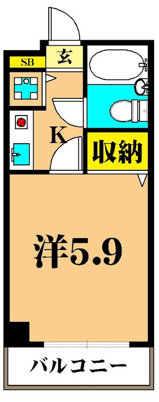 大井町タウンハウス  202号室 間取り