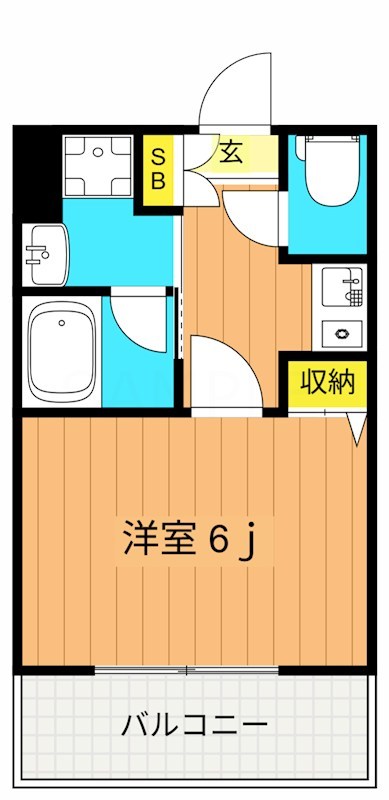 アミーゴ仲六郷 215号室 間取り
