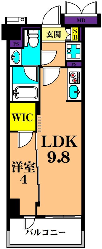 パークアクシス品川南大井パークフロント 336号室 間取り