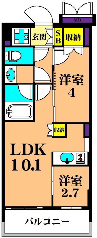 パークアクシス品川南大井パークフロント 間取り図