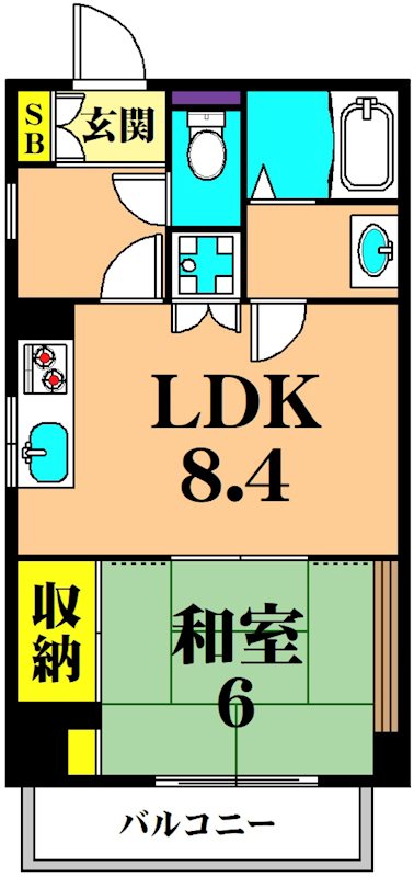 丸中ビル 501号室 間取り