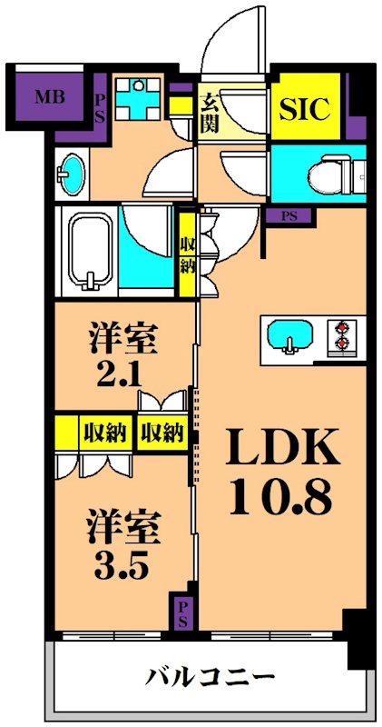 J.GRAN　Court　品川西大井WEST 511号室 間取り