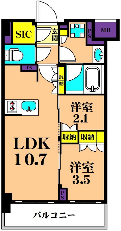 J.GRAN　Court　品川西大井WEST 424号室 間取り