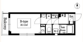 ザルームズ武蔵小山　ＴＨＥＲＯＯＭ&amp;rsquo;Ｓ武蔵小山 間取り図