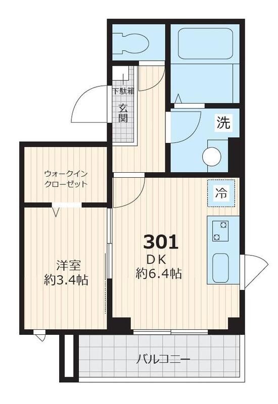 ゲハウゼ　ムシャ 301号室 間取り