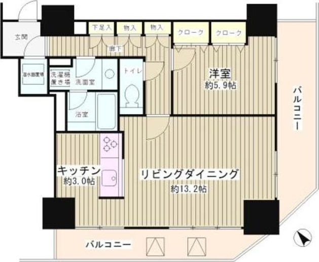 トレステージ目黒 503号室 間取り