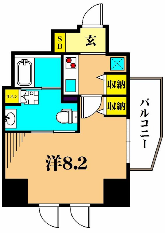 シュブラン大井町 602号室 間取り