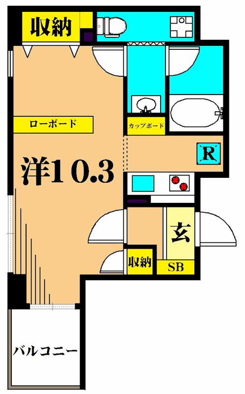 リシェ大井 605号室 間取り