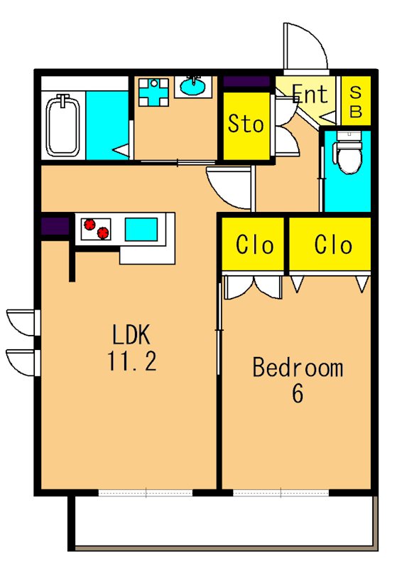 PISO ARCE Shinagawa 401号室 間取り