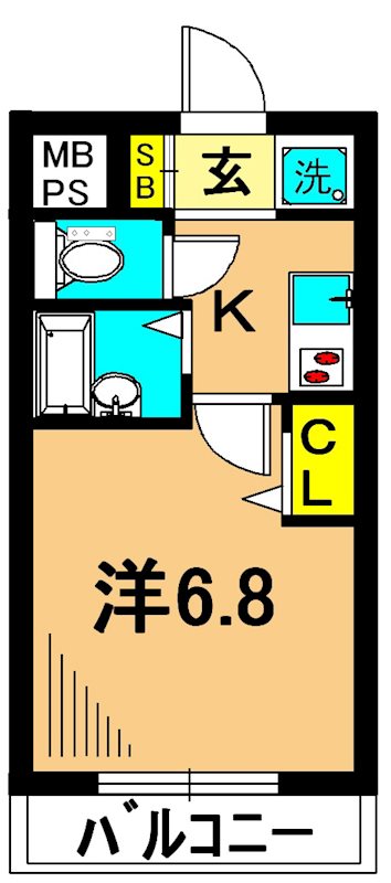 L-Flat南品川  4F号室 間取り