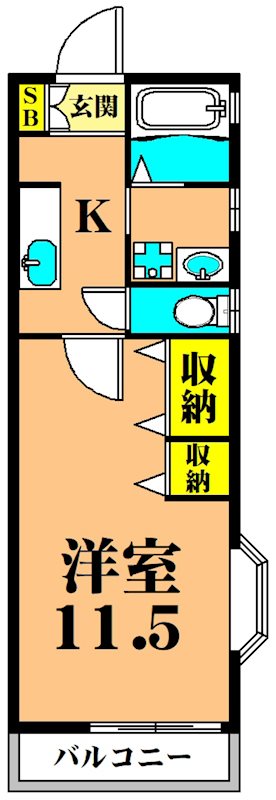 大井ハイツ南品川C棟 101号室 間取り