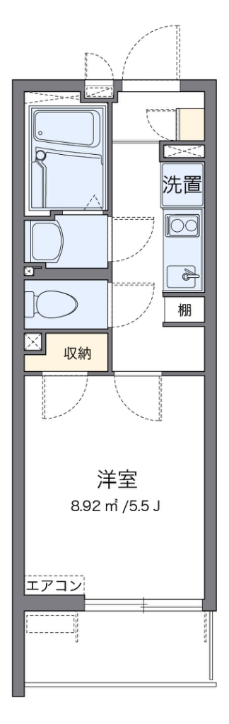 クレイノトルース　Ⅳ 204号室 間取り