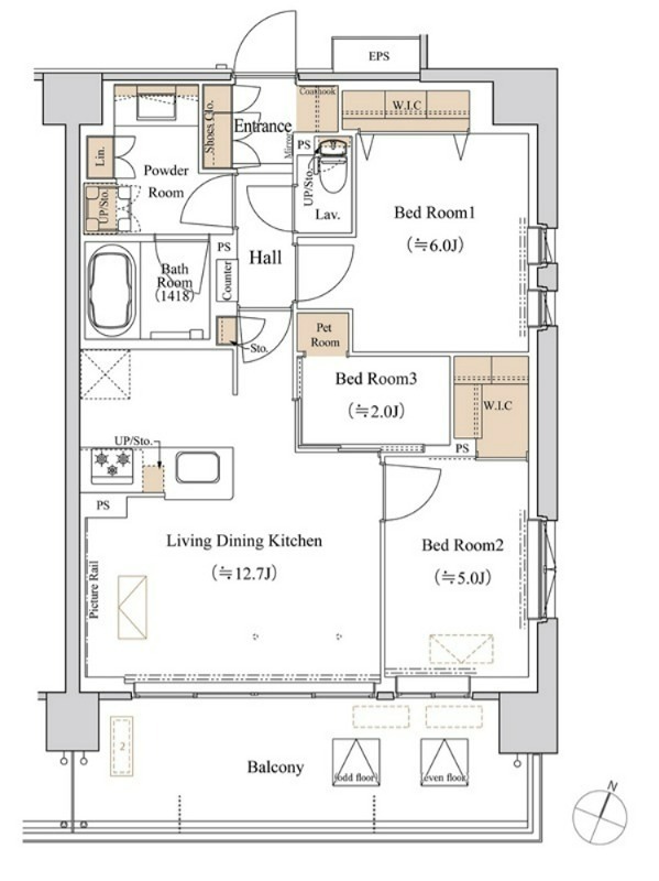 ブランシエスタ西馬込 間取り図