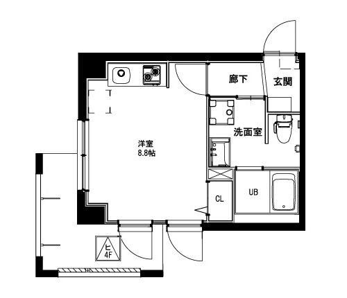 ＶＥＲ ＦＬＡＴ 104号室 間取り