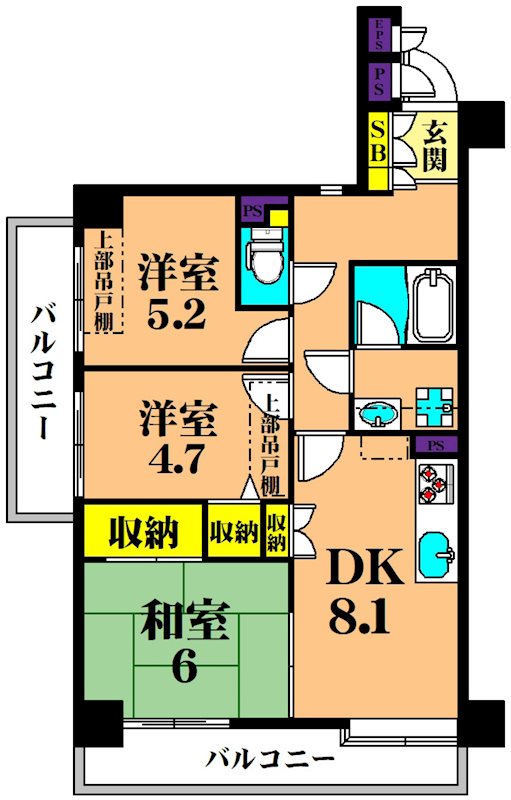 藤和東大井コープ 201号室 間取り