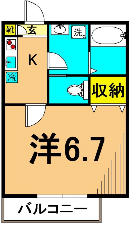 ドミールM・C 202号室 間取り