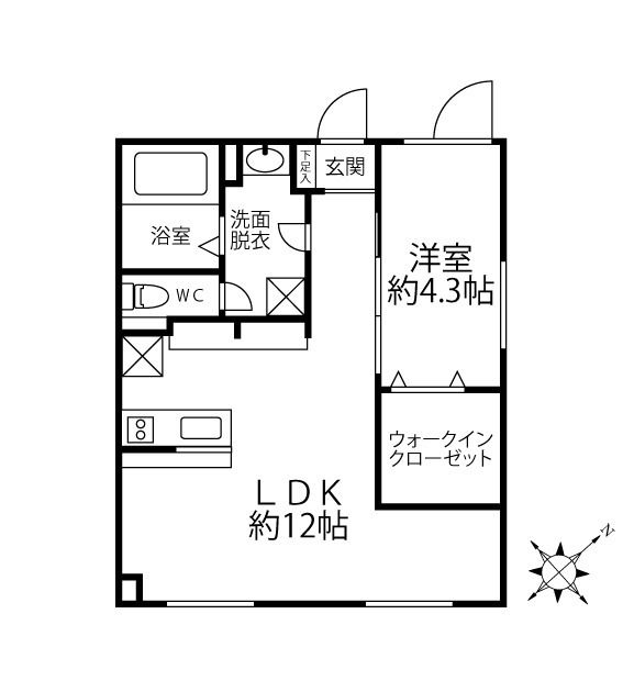 クリオ ラモード学芸大学 101号室 間取り