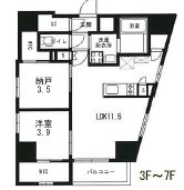 ALLURE東大井 301号室 間取り