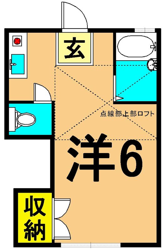 ルーミー東大井 201号室 間取り