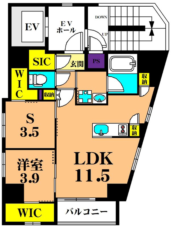 ALLURE東大井  301号室 間取り